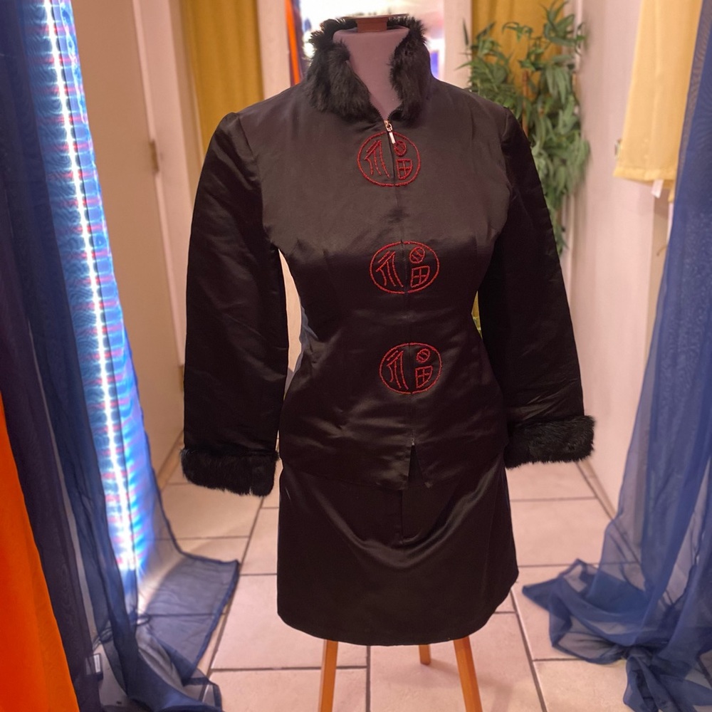 Satin Symbol Jacket & Skirt
